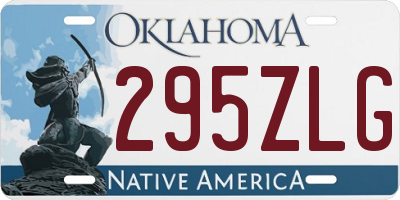 OK license plate 295ZLG