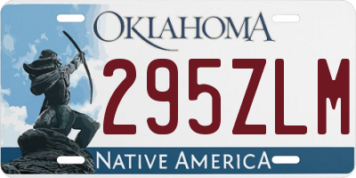 OK license plate 295ZLM