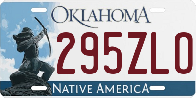 OK license plate 295ZLO