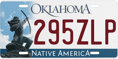 OK license plate 295ZLP