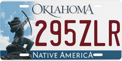OK license plate 295ZLR