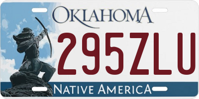 OK license plate 295ZLU