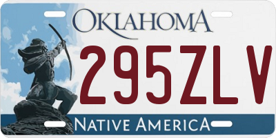 OK license plate 295ZLV