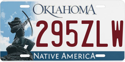 OK license plate 295ZLW
