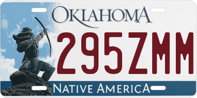 OK license plate 295ZMM