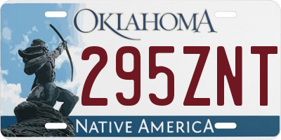 OK license plate 295ZNT