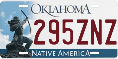 OK license plate 295ZNZ