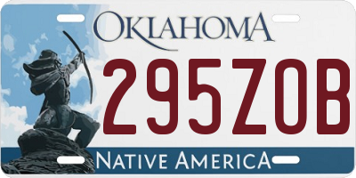 OK license plate 295ZOB