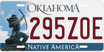 OK license plate 295ZOE