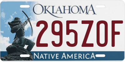 OK license plate 295ZOF