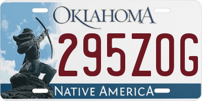 OK license plate 295ZOG