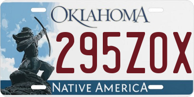 OK license plate 295ZOX
