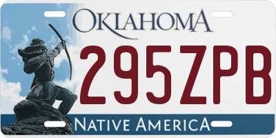 OK license plate 295ZPB