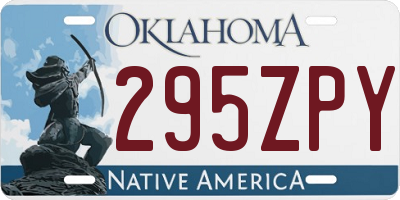 OK license plate 295ZPY