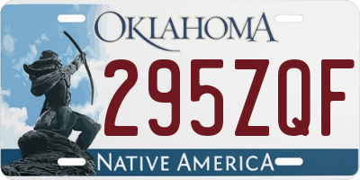 OK license plate 295ZQF