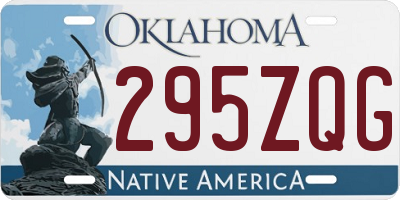 OK license plate 295ZQG