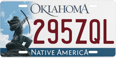 OK license plate 295ZQL