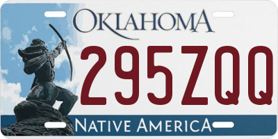 OK license plate 295ZQQ