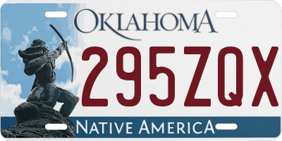 OK license plate 295ZQX