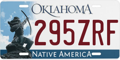 OK license plate 295ZRF