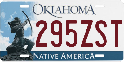 OK license plate 295ZST