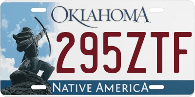 OK license plate 295ZTF