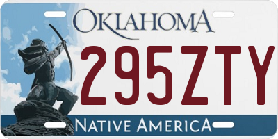 OK license plate 295ZTY