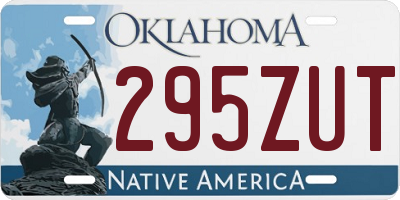 OK license plate 295ZUT