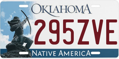 OK license plate 295ZVE