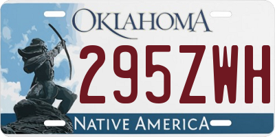OK license plate 295ZWH