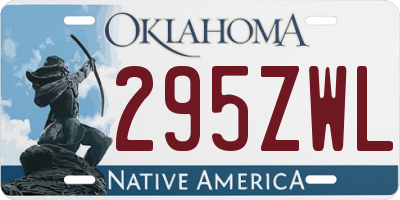 OK license plate 295ZWL