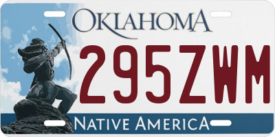 OK license plate 295ZWM