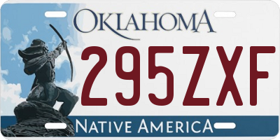 OK license plate 295ZXF