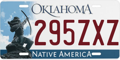 OK license plate 295ZXZ