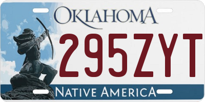 OK license plate 295ZYT