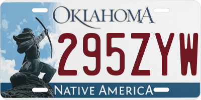 OK license plate 295ZYW