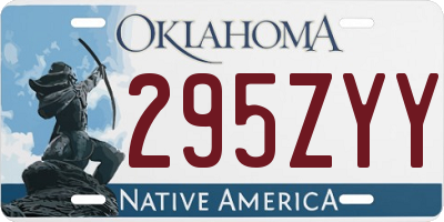 OK license plate 295ZYY