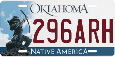 OK license plate 296ARH