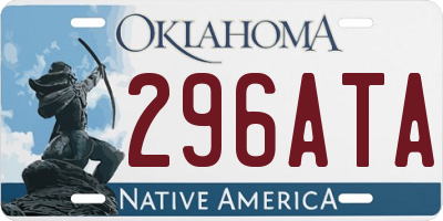 OK license plate 296ATA