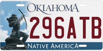 OK license plate 296ATB