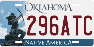 OK license plate 296ATC