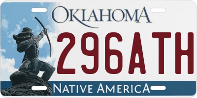 OK license plate 296ATH