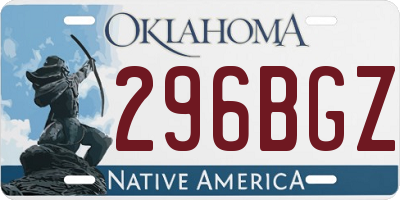 OK license plate 296BGZ