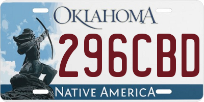 OK license plate 296CBD