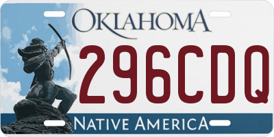 OK license plate 296CDQ