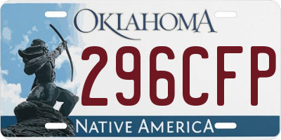 OK license plate 296CFP