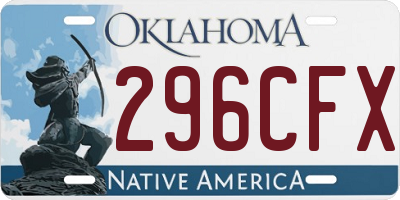 OK license plate 296CFX