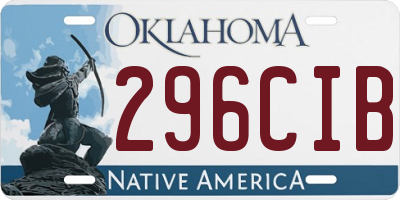 OK license plate 296CIB