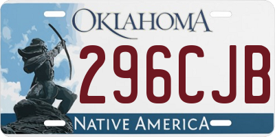 OK license plate 296CJB