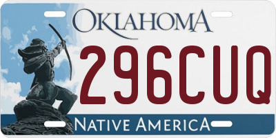 OK license plate 296CUQ